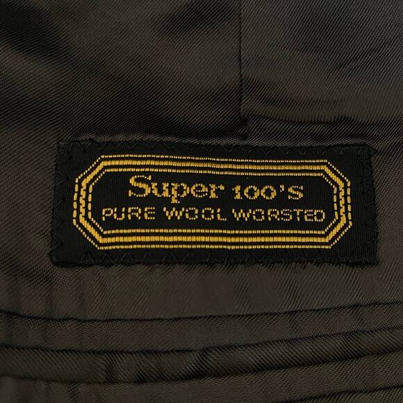 Vintage Barneys New York Blazer Bruno Gray Black Micro Check Jacket Mens Size 46 - Picture 7 of 13